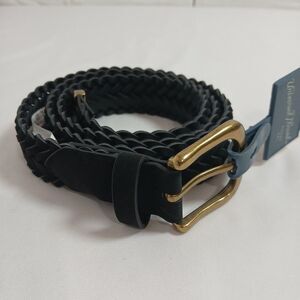 Universal Thread Women's Black Woven Suede Belt Large (up to 41" Waist) NWT